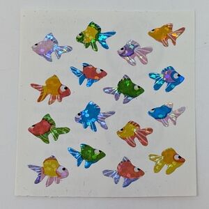 Sandylion Sticker Sheet Small Fish Foil Vintage